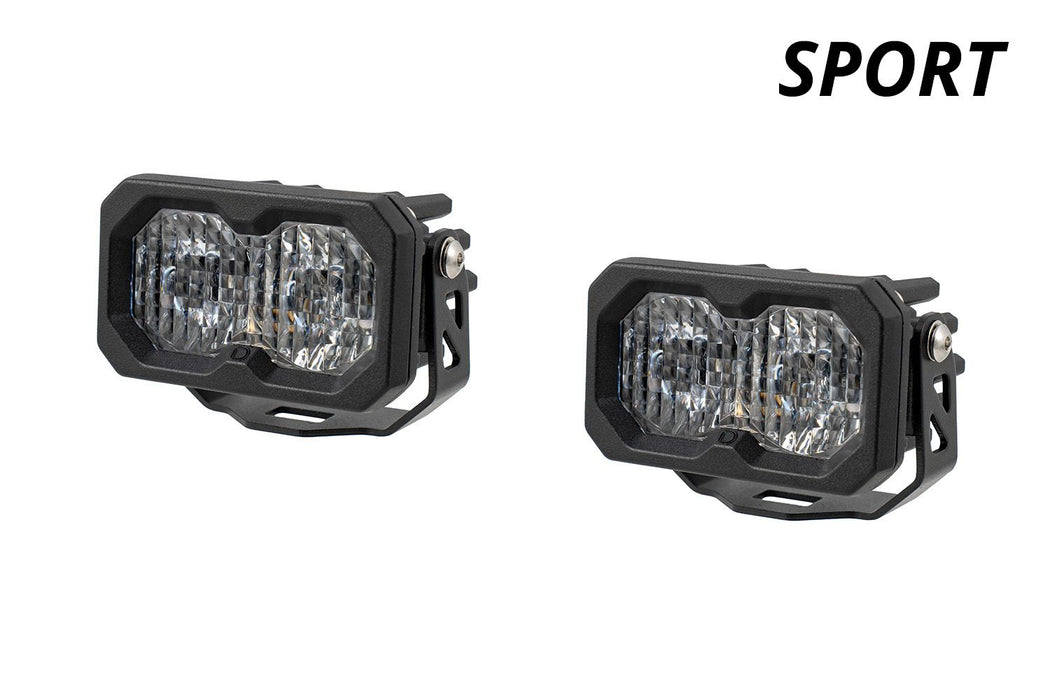 Diode Dynamics C2 2.0 SAE/DOT White Sport LED Pod (pair) For Tacoma