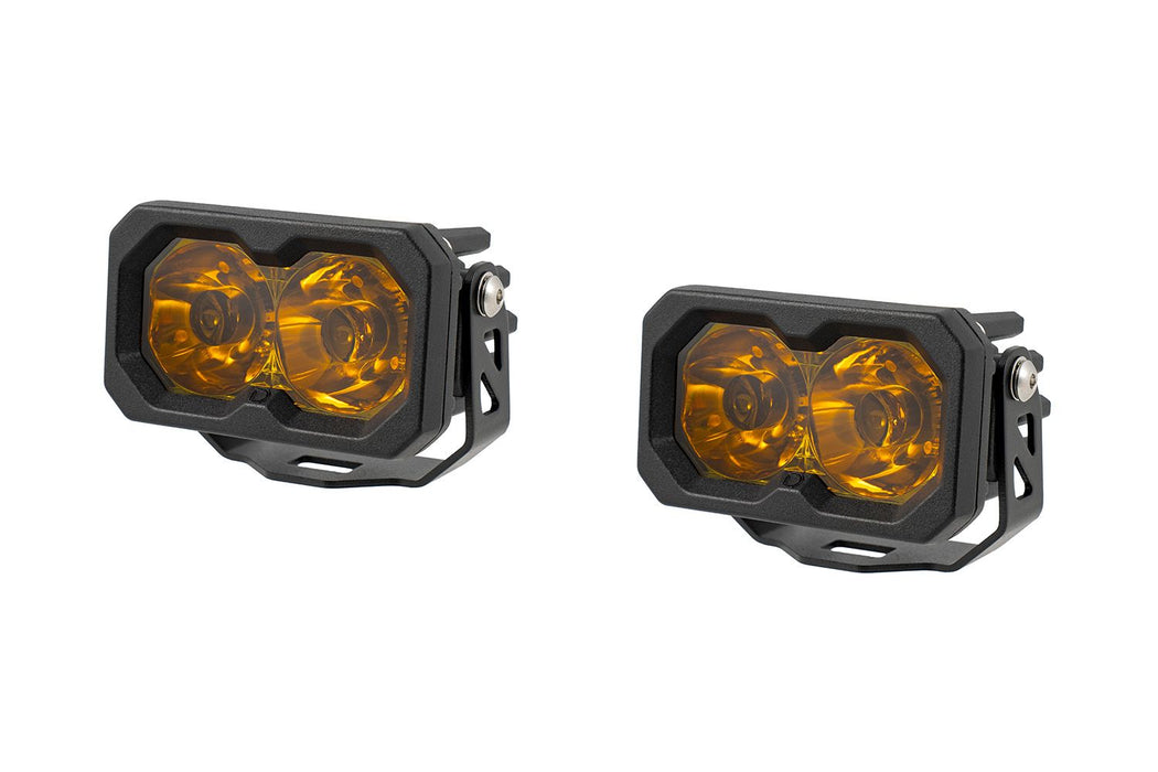 Diode Dynamics C2 2.0 SAE Yellow Sport LED Pod (pair)