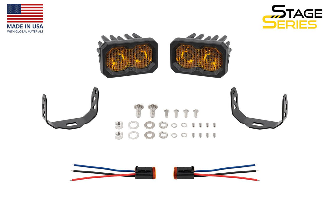 Diode Dynamics C2 2.0 SAE Yellow Sport LED Pod (pair)
