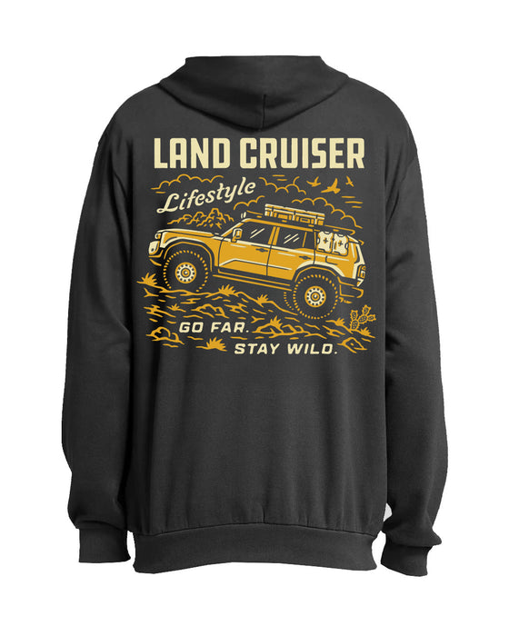 Land Cruiser Lifestyle Washed Gray Stay Wild Hoodie