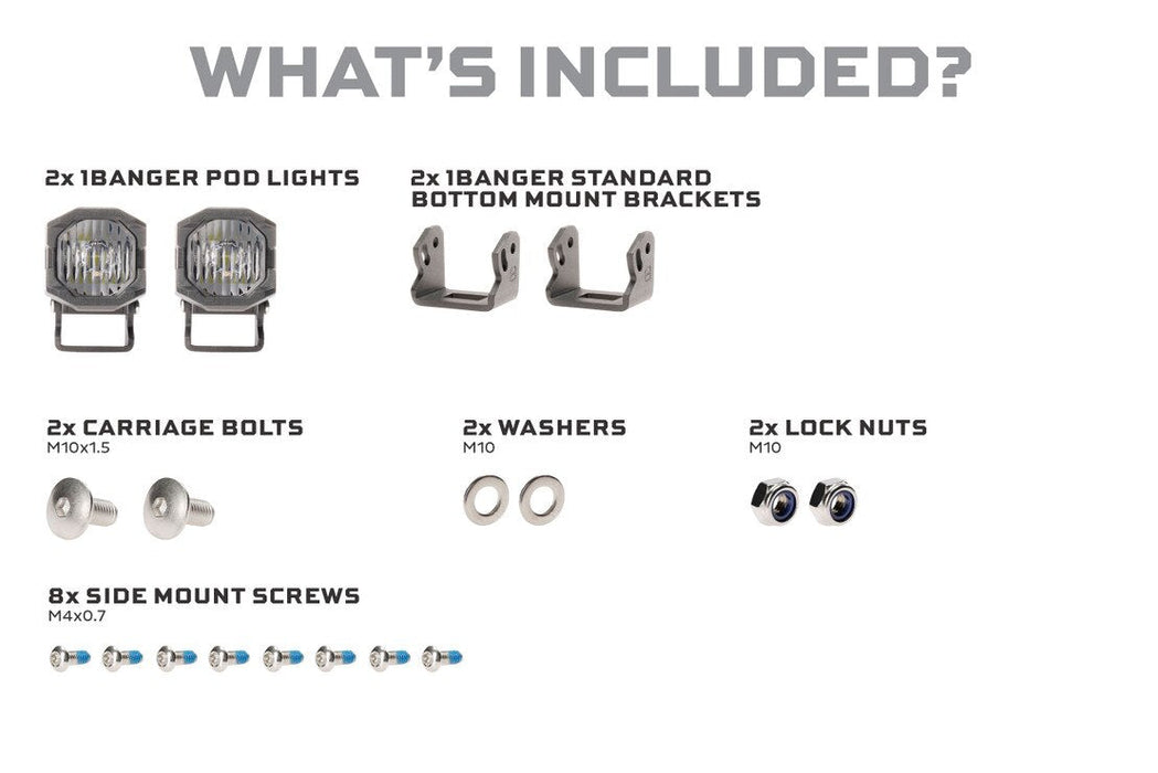 Morimoto 1 Banger LED Pods: HXB Combo Beam