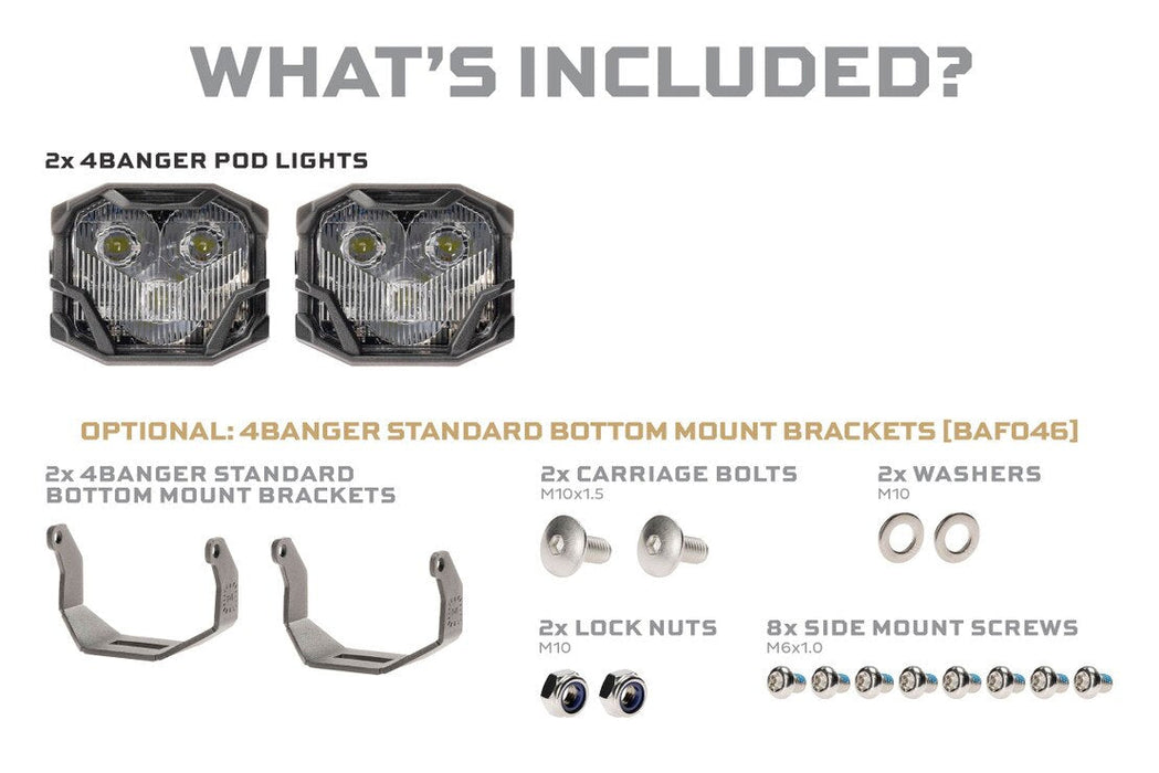 Morimoto 4 Banger LED Pods: HXB Flood Beam