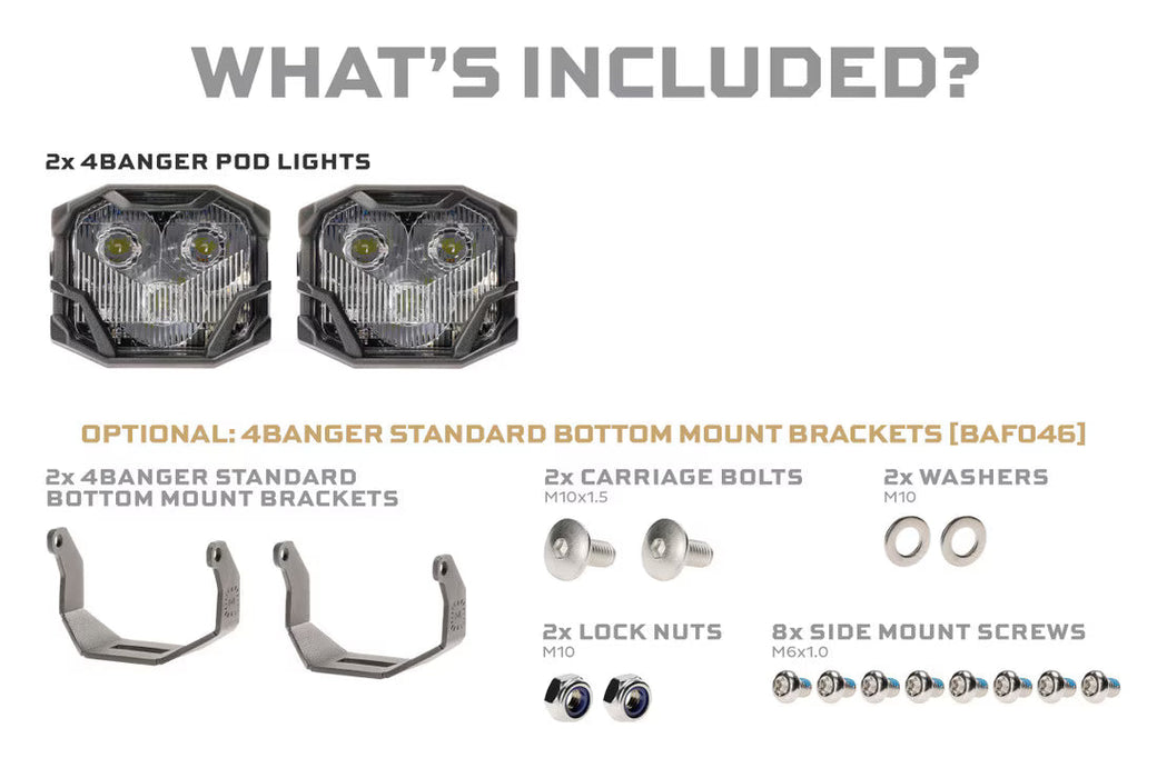 Morimoto 4 Banger LED Pods: HXB Spot Beam