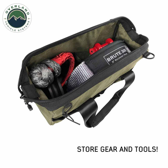 Overland Vehicle Systems All Purpose Tool Storage Bag #16 Waxed Canvas