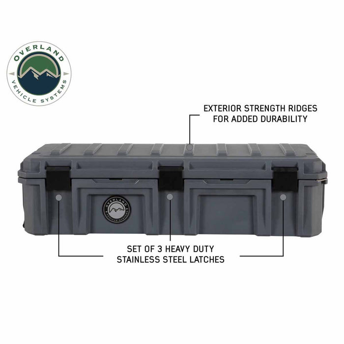 Overland Vehicle Systems D.B.S. Dark Grey 117 QT Dry Box W/Drain and Bottle Opener