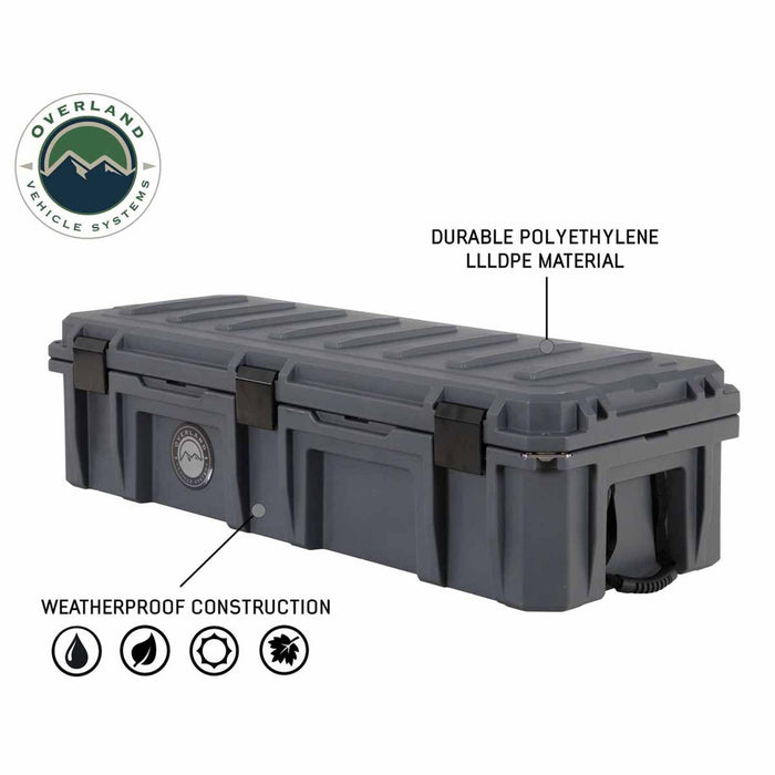 Overland Vehicle Systems D.B.S. Dark Grey 117 QT Dry Box W/Drain and Bottle Opener
