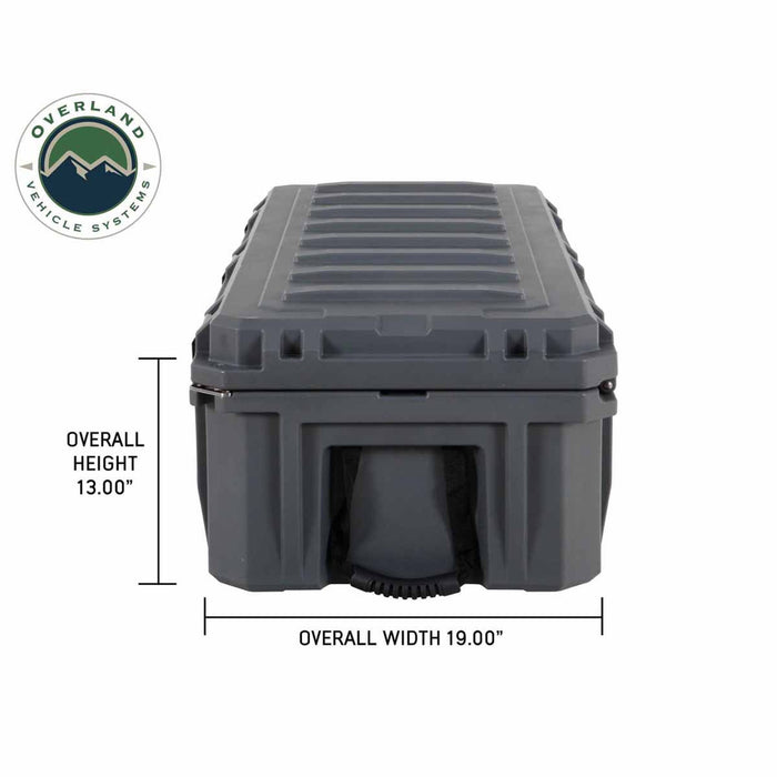 Overland Vehicle Systems D.B.S. Dark Grey 117 QT Dry Box W/Drain and Bottle Opener