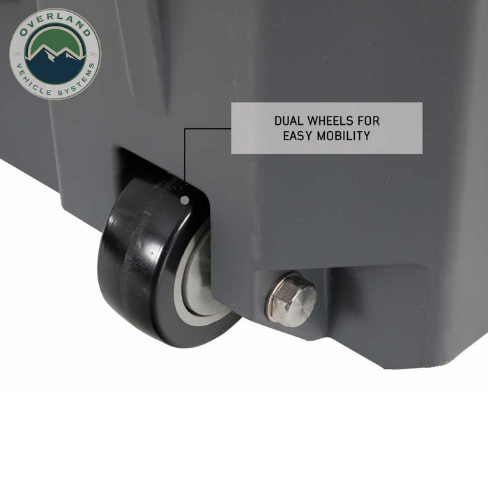 Overland Vehicle Systems D.B.S. Dark Grey 169 QT Dry Box W/Wheels, Drain & Bottle Opener