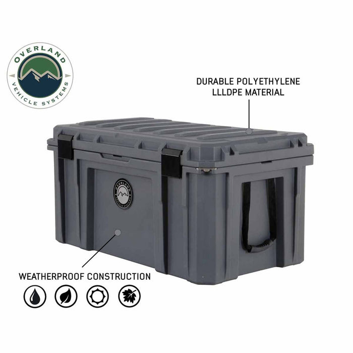 Overland Vehicle Systems D.B.S. Dark Grey 169 QT Dry Box W/Wheels, Drain & Bottle Opener