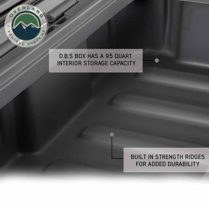 Overland Vehicle Systems D.B.S. Dark Grey 95 QT Dry Box W/Drain & Bottle Opener