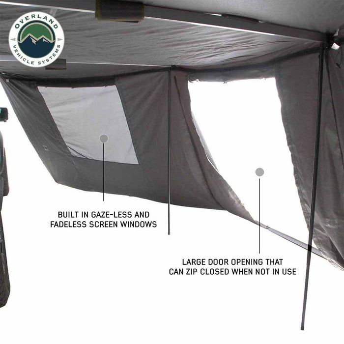 Overland Vehicle Systems HD Nomadic 270 Degree Awning Wall 1 W/Door & Window