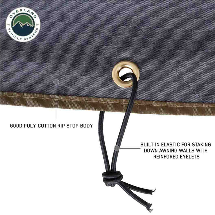 Overland Vehicle Systems HD Nomadic 270 Degree Awning Wall 1 W/Door & Window