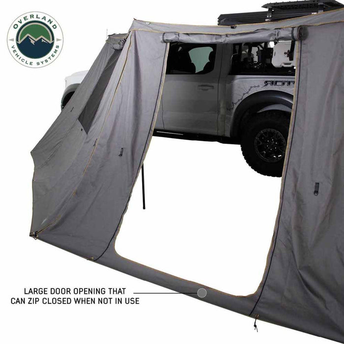 Overland Vehicle Systems HD Nomadic 270 Degree Awning Wall 1 with Door & Window