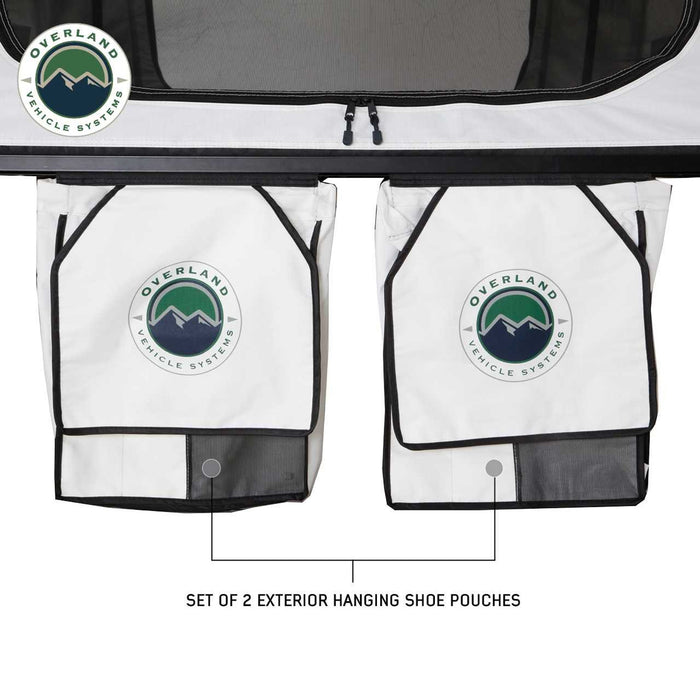 Overland Vehicle Systems HD Nomadic 3 Arctic White Extended Soft Shell Roof Top Tent
