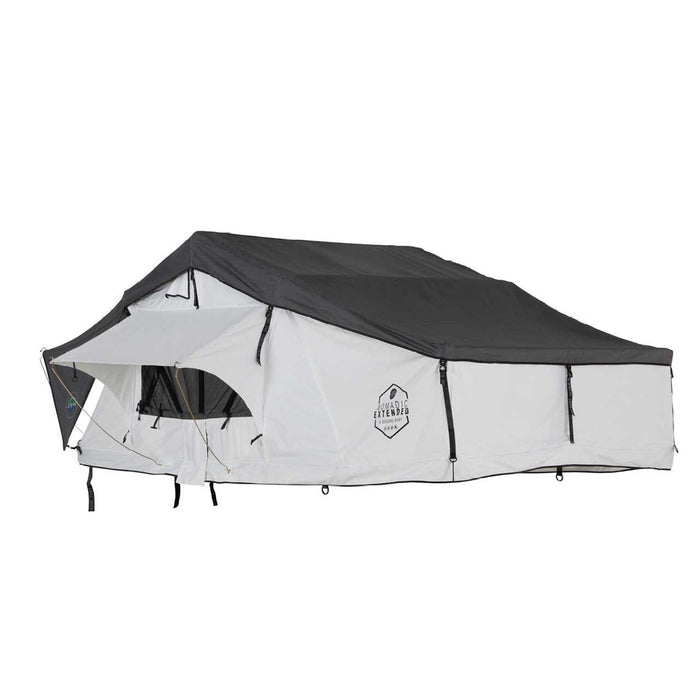 Overland Vehicle Systems HD Nomadic 3 Arctic White Extended Soft Shell Roof Top Tent