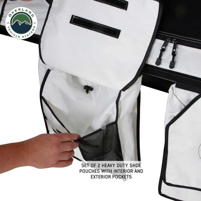 Overland Vehicle Systems HD Nomadic 3 Arctic White Extended Soft Shell Roof Top Tent