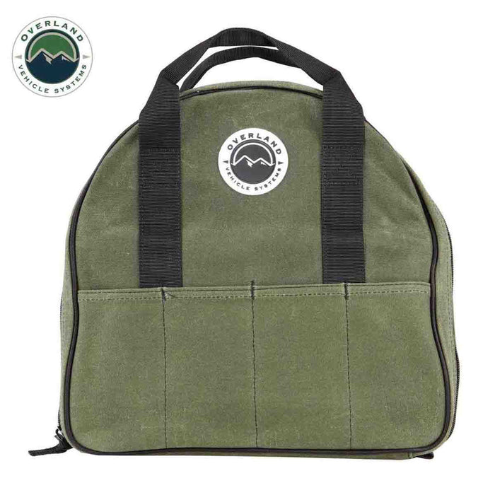 Overland Vehicle Systems Jumper Cable Storage Bag #16 Waxed Canvas