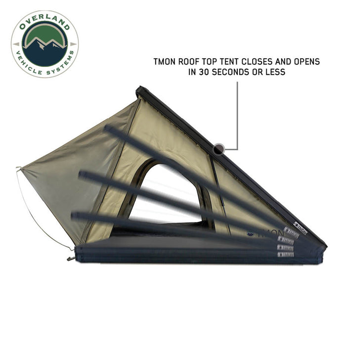 Overland Vehicle Systems LD TMON Clamshell Aluminum Hard Shell Roof Top Tent