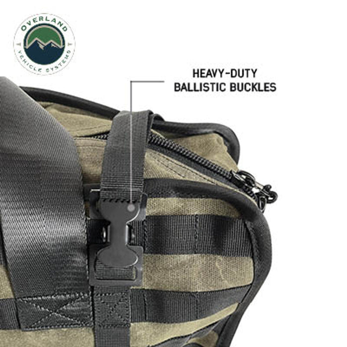 Overland Vehicle Systems Large Recovery Bag W/Handle & Straps #16 Waxed Canvas Storage