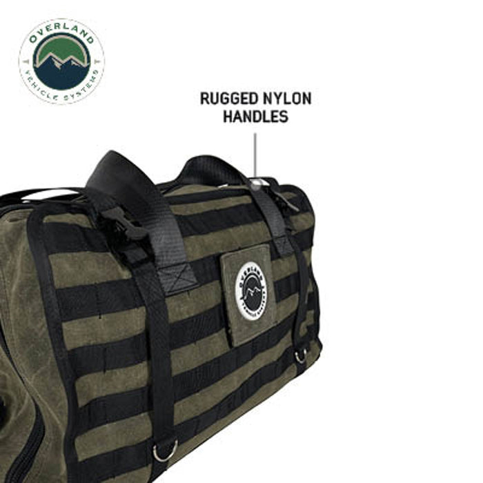 Overland Vehicle Systems Large Recovery Bag W/Handle & Straps #16 Waxed Canvas Storage