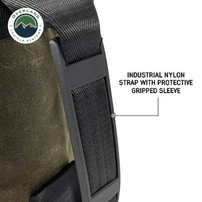 Overland Vehicle Systems Propane Bag W/Handle & Straps #16 Waxed Canvas Storage