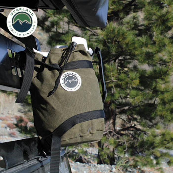 Overland Vehicle Systems Propane Bag W/Handle & Straps #16 Waxed Canvas Storage