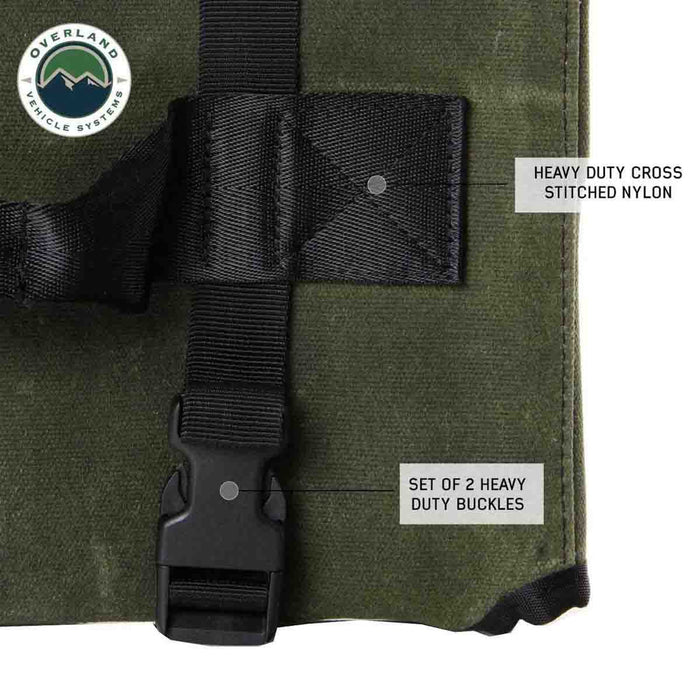 Overland Vehicle Systems Rolled General Tool Storage Bag #16 Waxed Canvas