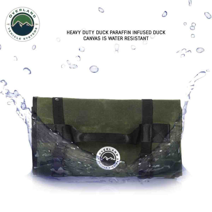 Overland Vehicle Systems Rolled General Tool Storage Bag #16 Waxed Canvas