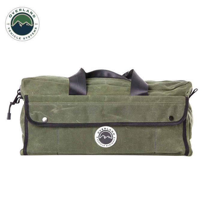 Overland Vehicle Systems Small Duffle Bag W/Handle & Straps #16 Waxed Canvas Storage
