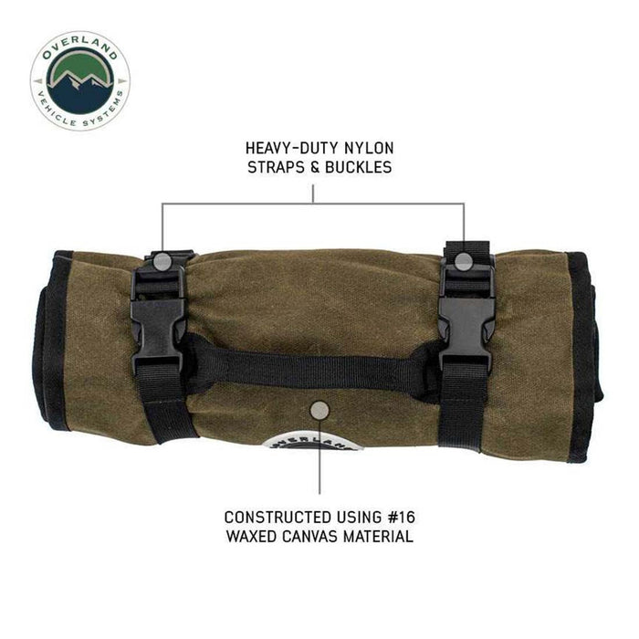 Overland Vehicle Systems Wrench Tool Roll #16 Waxed Canvas Storage