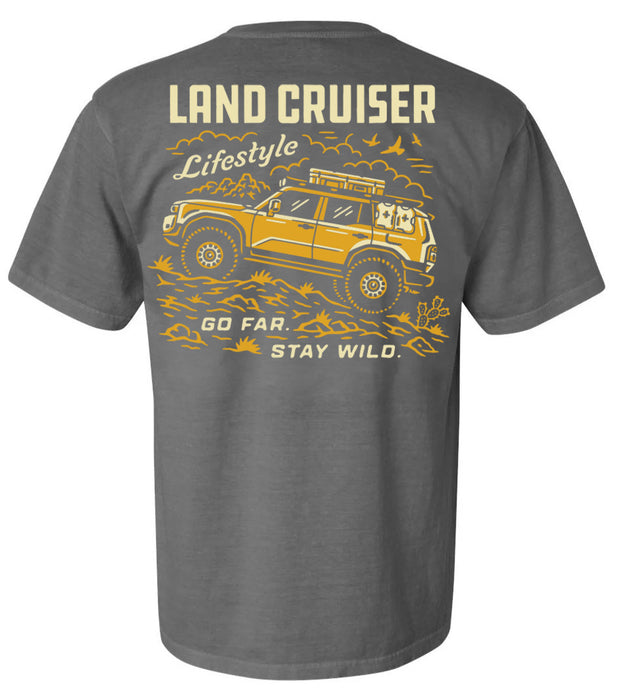 Land Cruiser Lifestyle Washed Grey Stay Wild Shirt