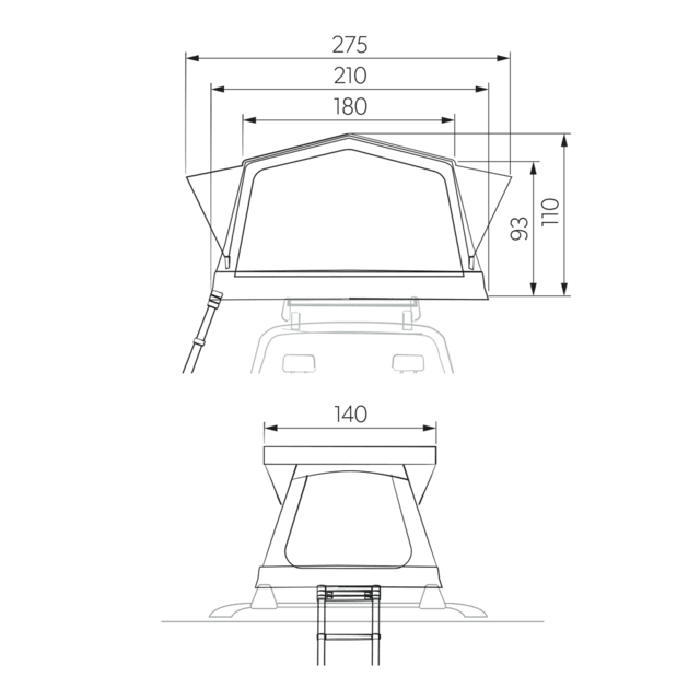 Dometic TRT 140 Air Rooftop Tent