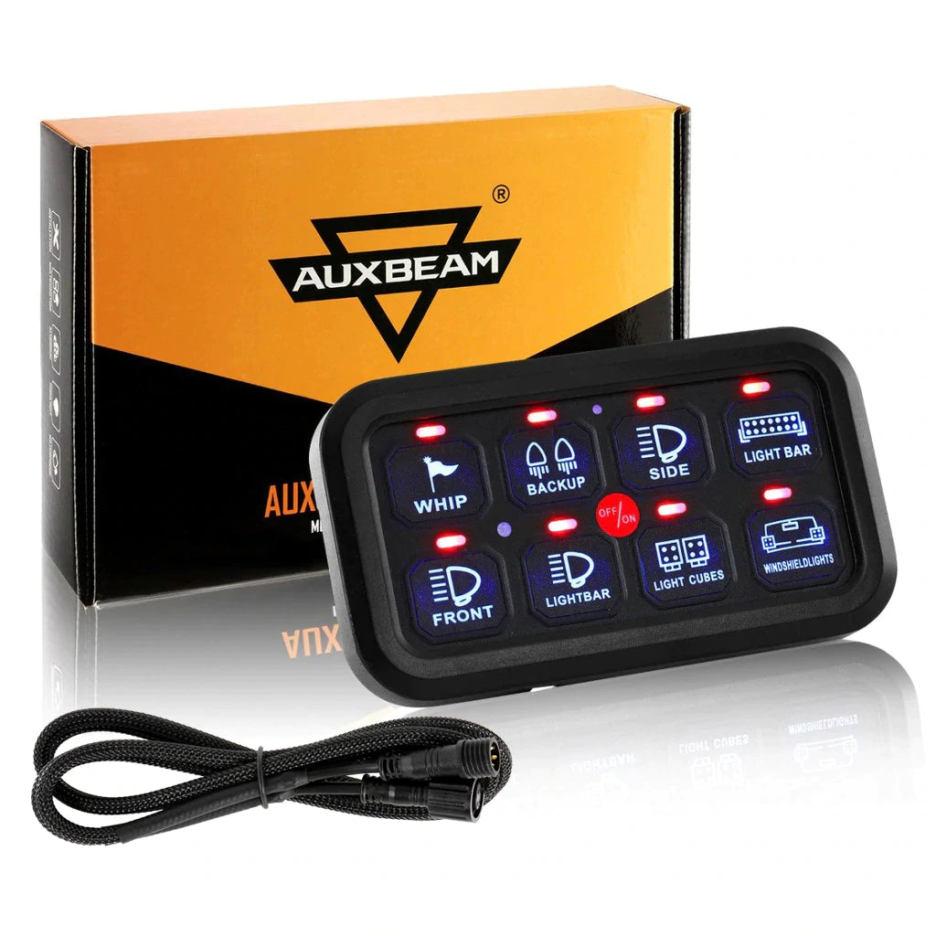 Auxbeam 8 Gang LED Switch Panel Kit (One-Sided) — Land Cruiser